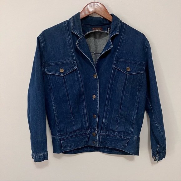 VTG Mizz Lizz Women’s Denim Blue 90s Indie Jean Jacket Size Medium - Picture 1 of 8